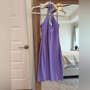 💜Vintage 90s Guess Slinky Halter Midi Dress Lilac M coquette, spring, summer